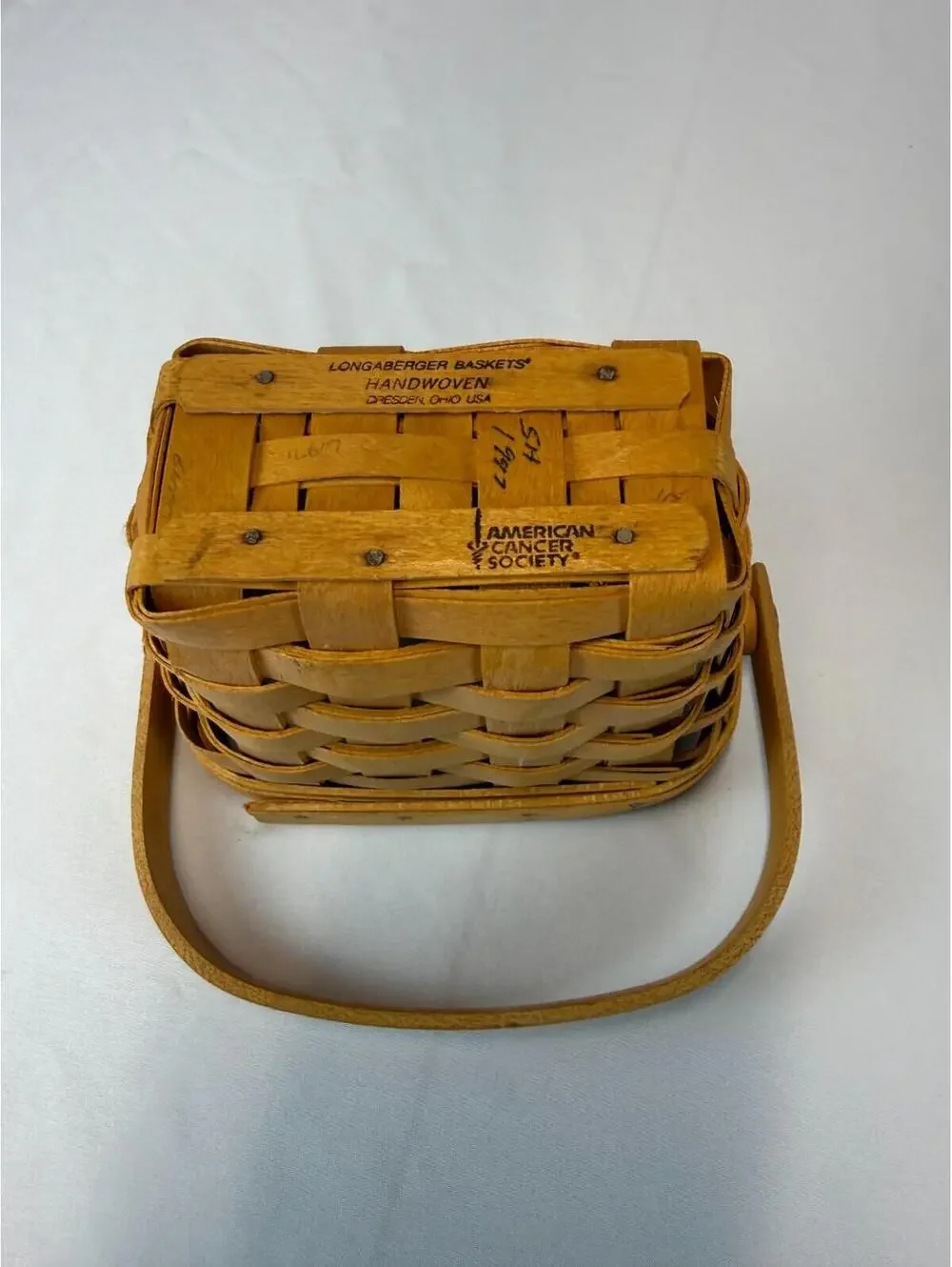 1997 Longaberger Horizon of Hope Basket w/Liner & Protector 5.5